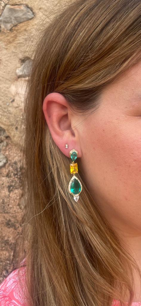 Citrine hot sale teardrop earrings