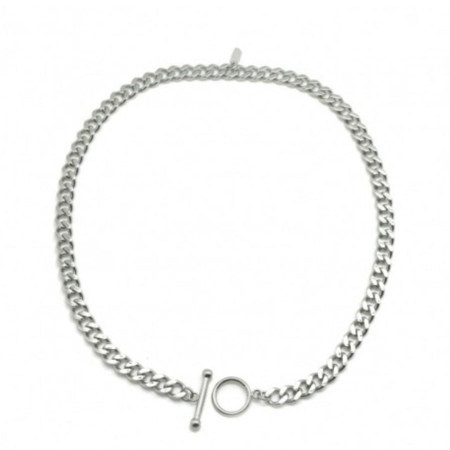 Corde necklace silver with toggle clasp