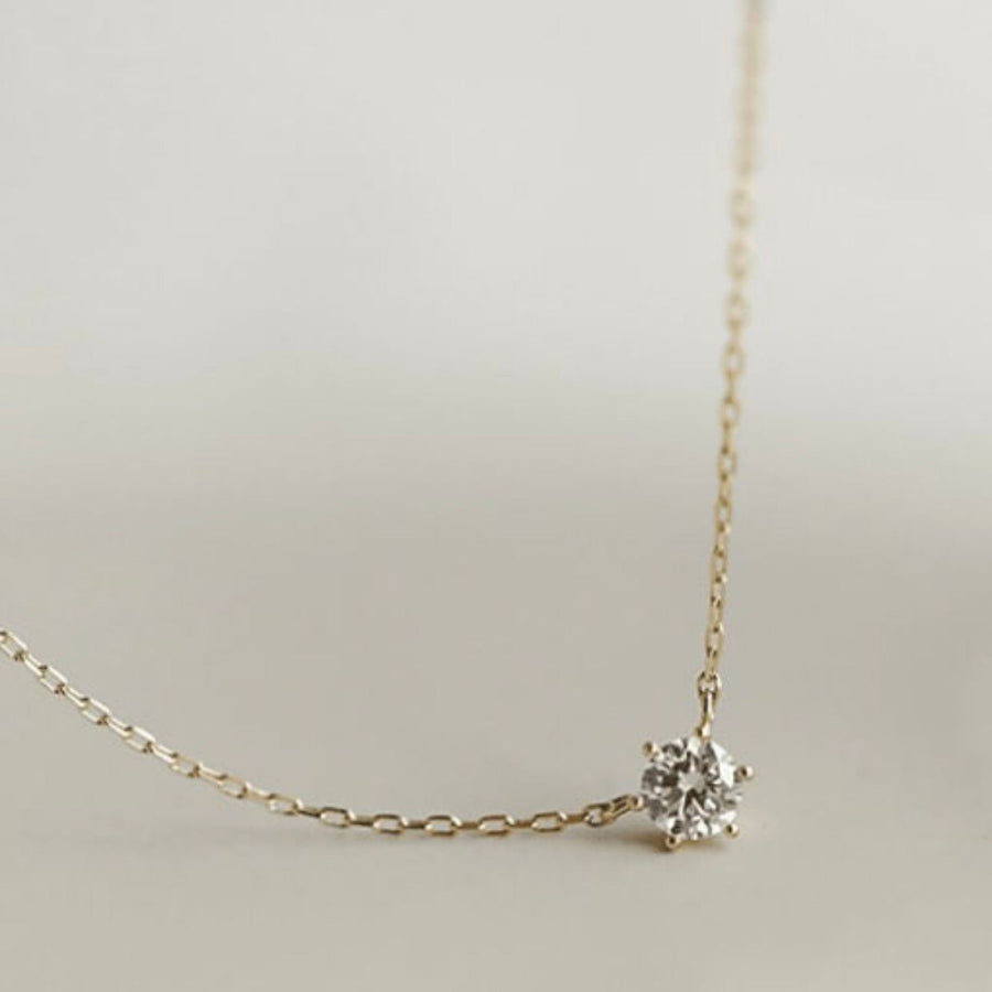 Sterling silver gold cubic necklace - Gold