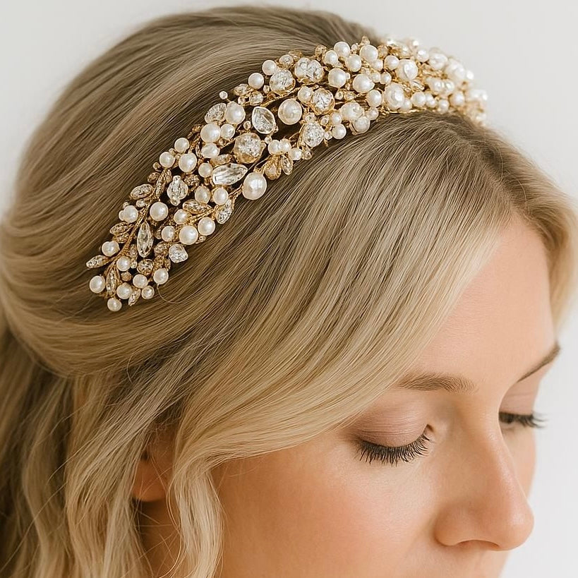 Pearl and Crystal Hairband