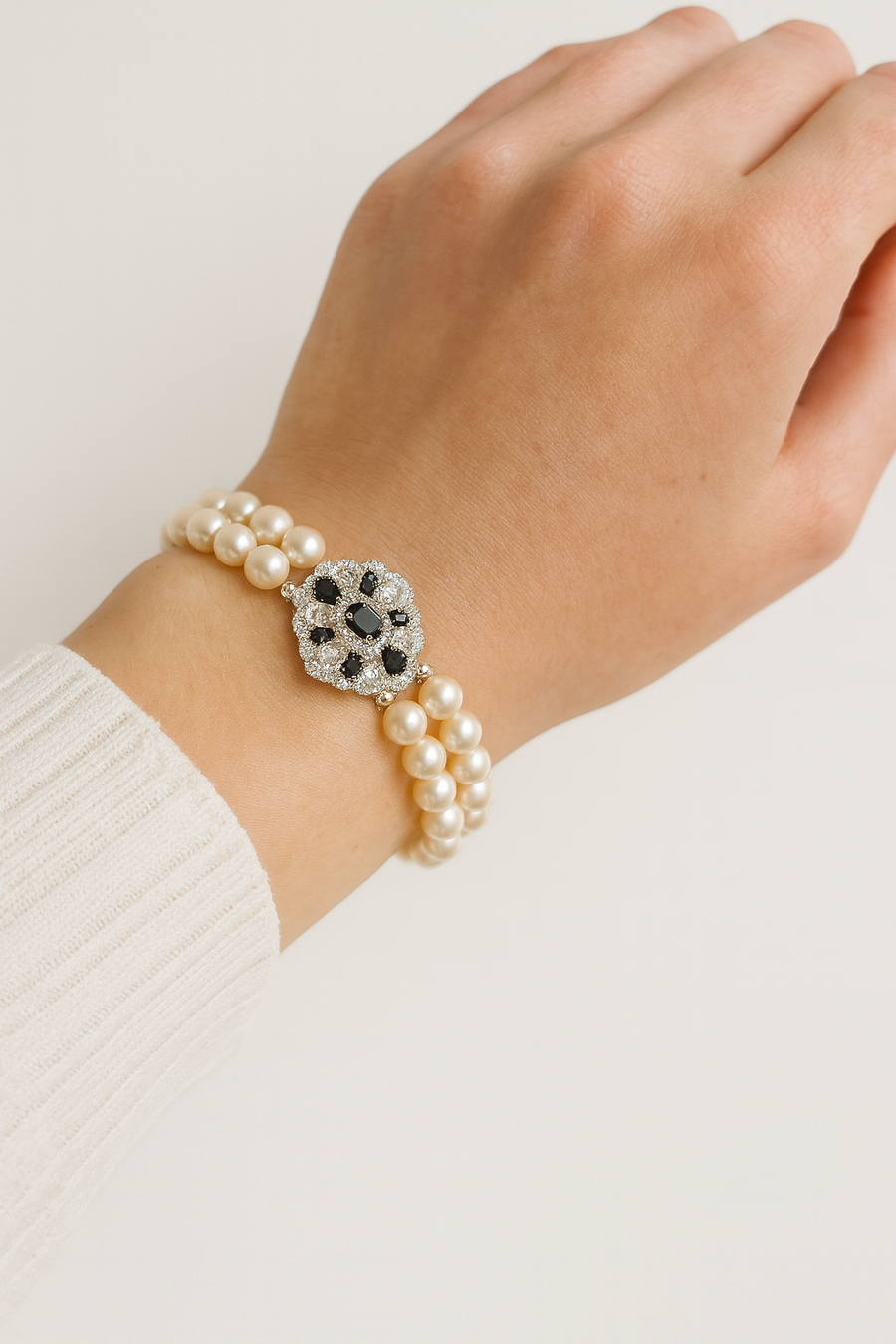 Margo Double Bracelet black/white
