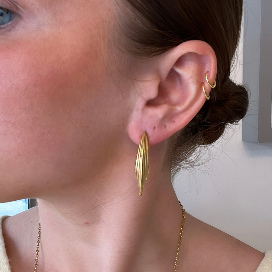 Gold Spike Hoops