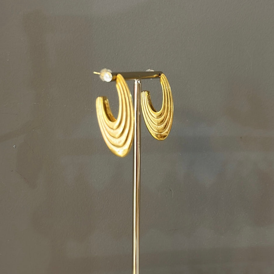 Gold Spike Hoops