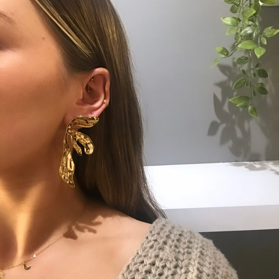 Irregular Statement gold plated earrings