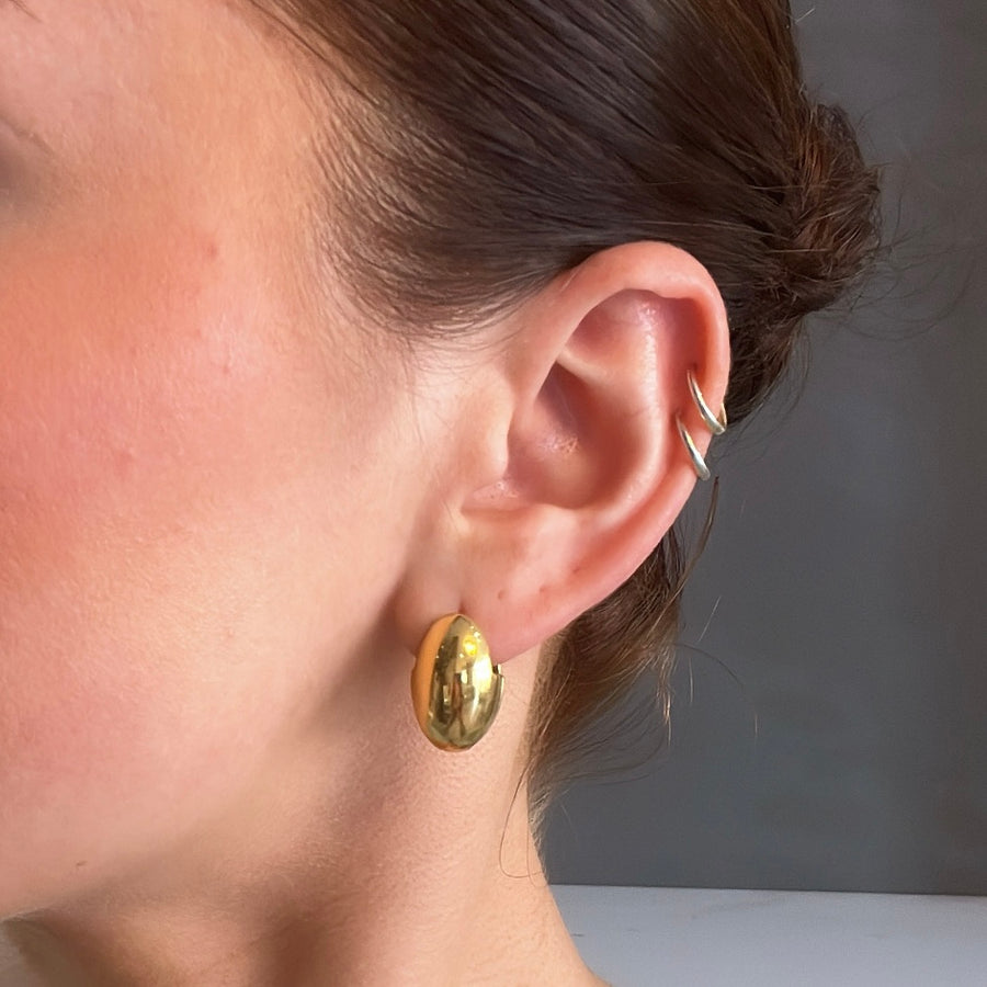 Geometric Minimalist hoop Earring