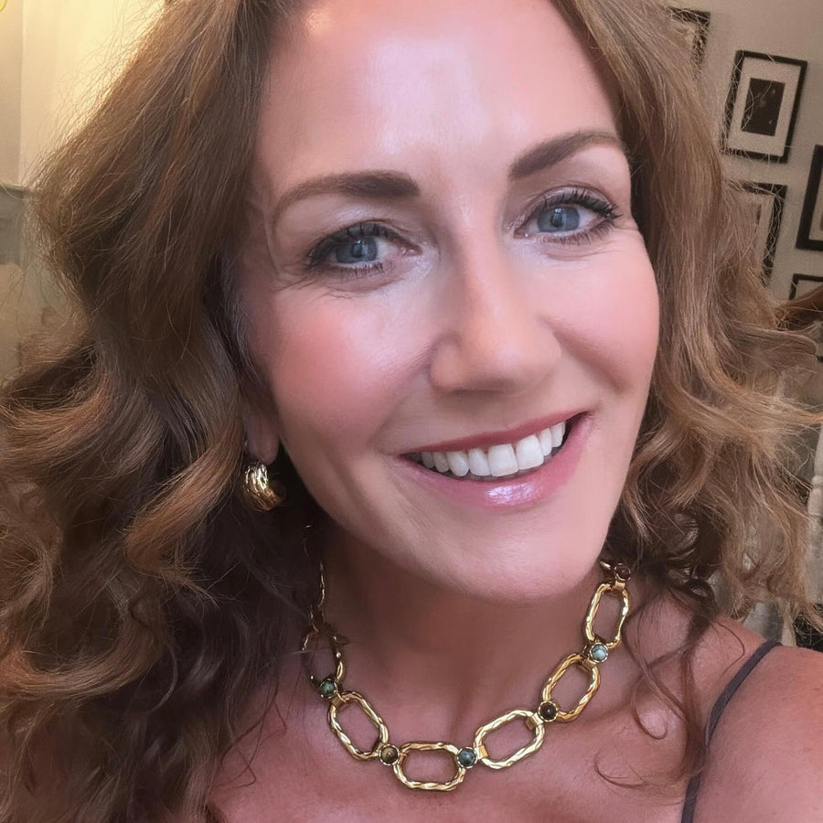 Chunky Gold jewelled necklace