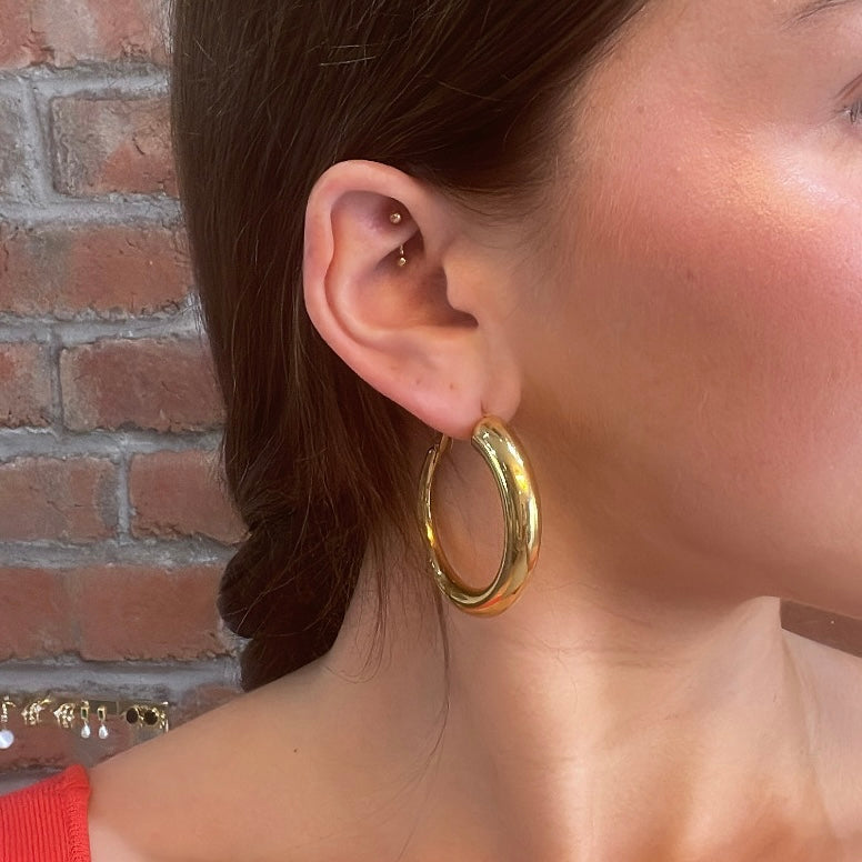 Gold Plated Hoop Earrings