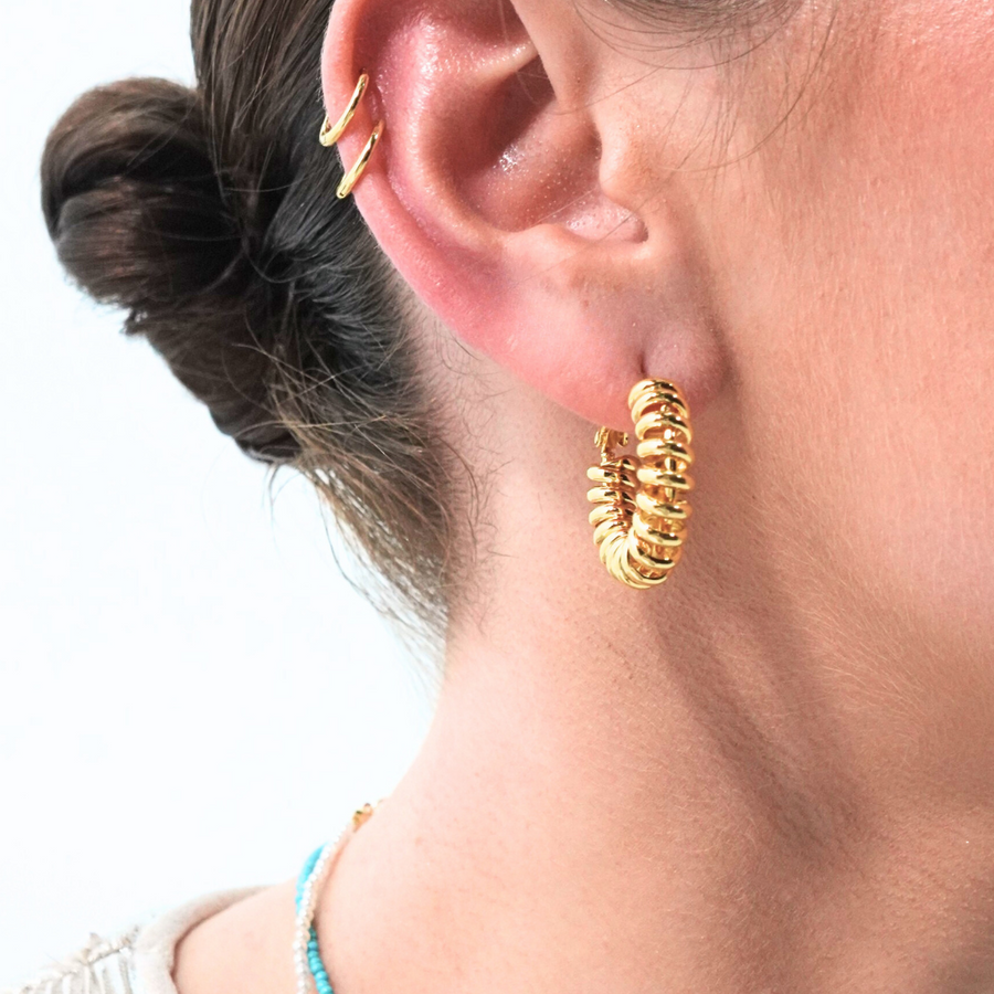 Chain Gold Hoop Earrings