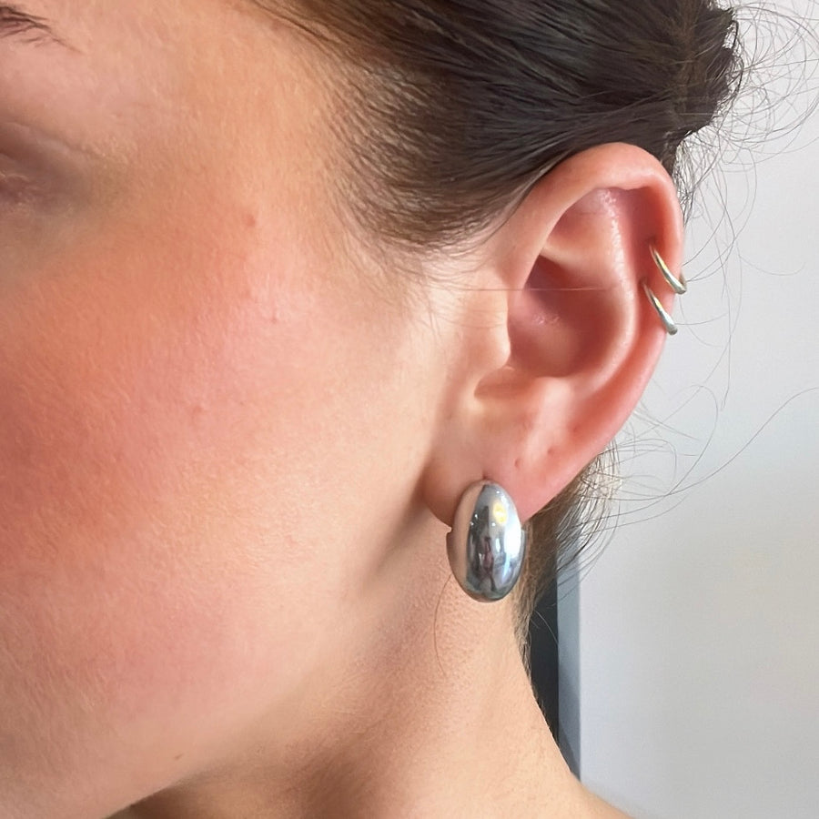 Geometric Minimalist hoop Earring