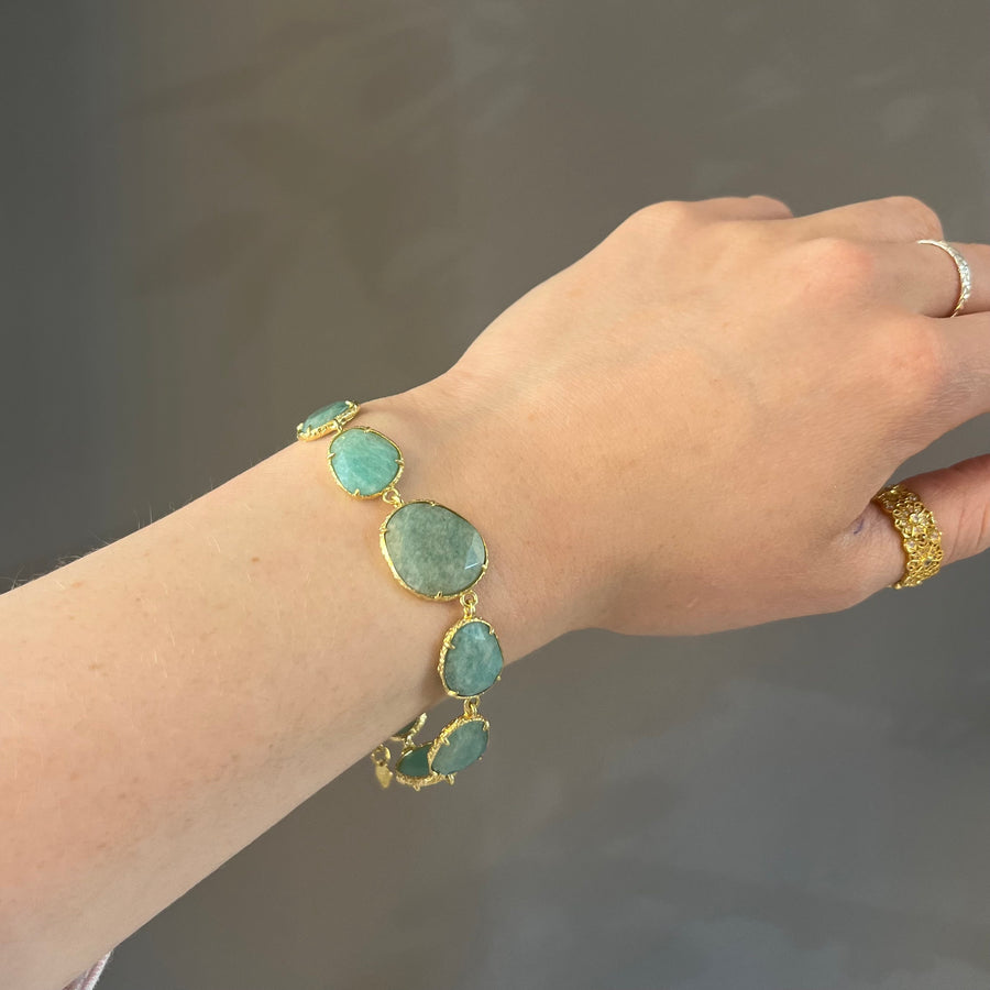 Irregular Turquoise Stone Bracelet