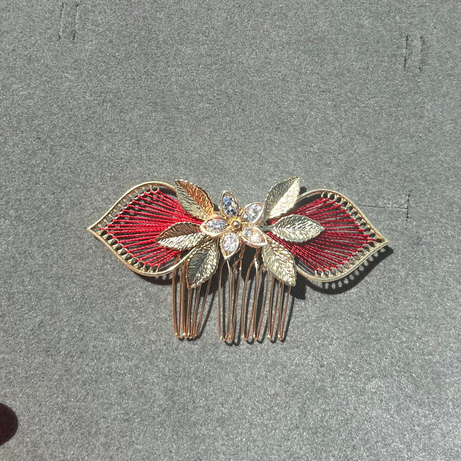 Bespoke Fan and Leaf Hair Comb