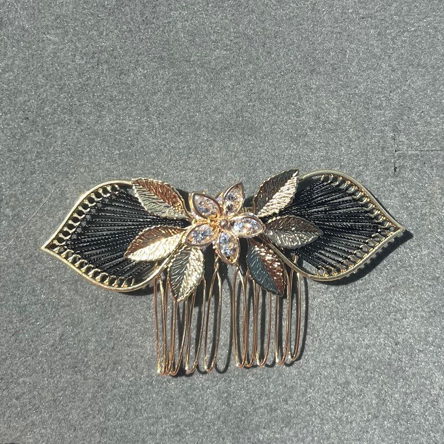 Bespoke Fan and Leaf Hair Comb