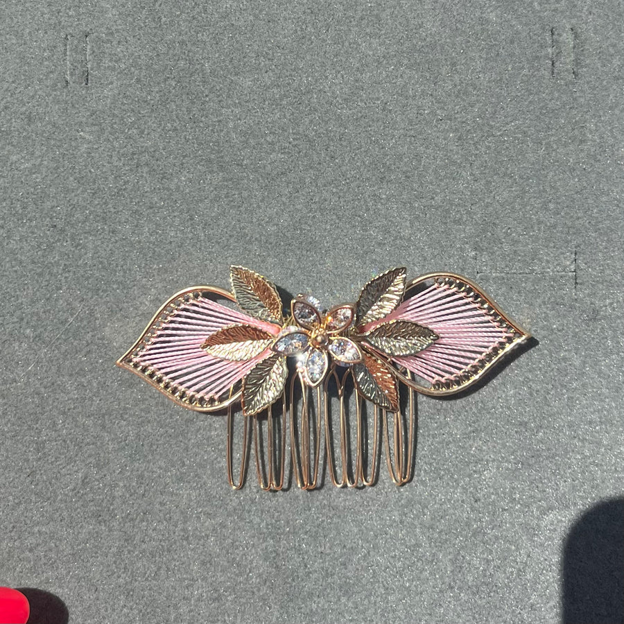 Bespoke Fan and Leaf Hair Comb