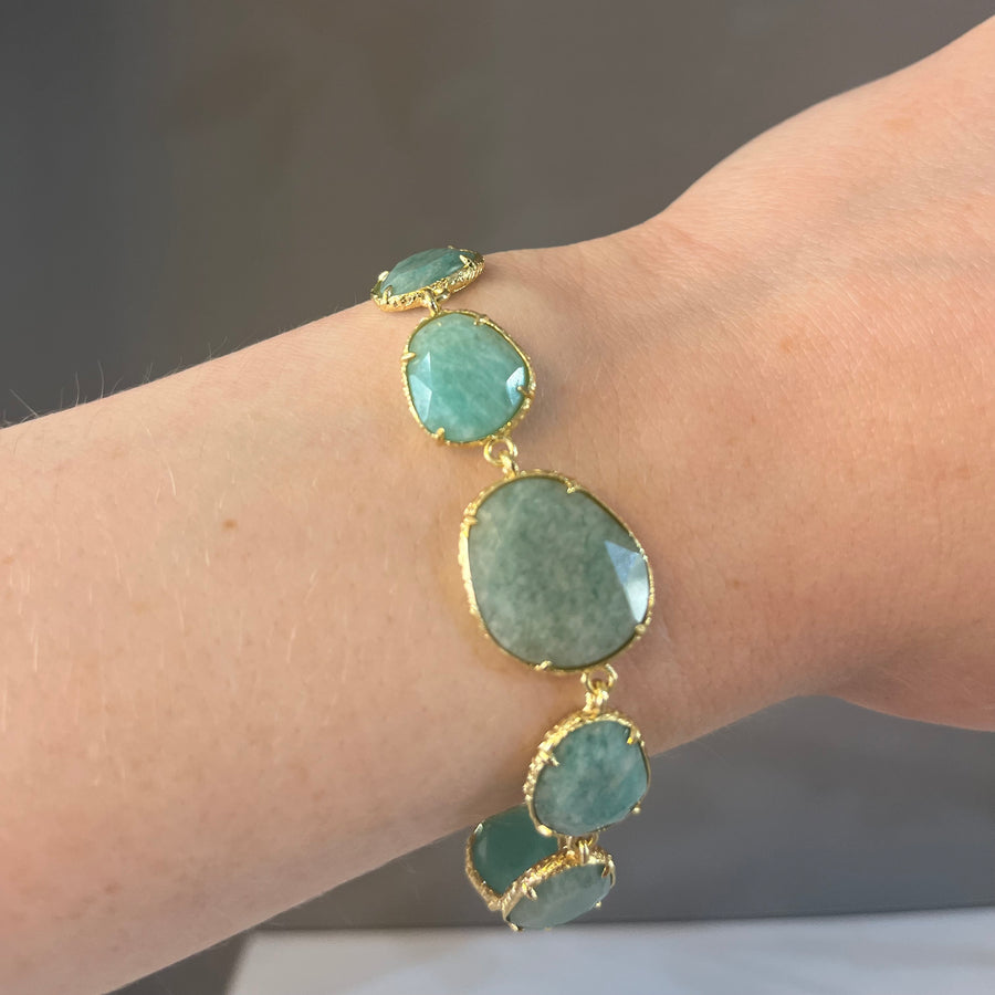 Irregular Turquoise Stone Bracelet