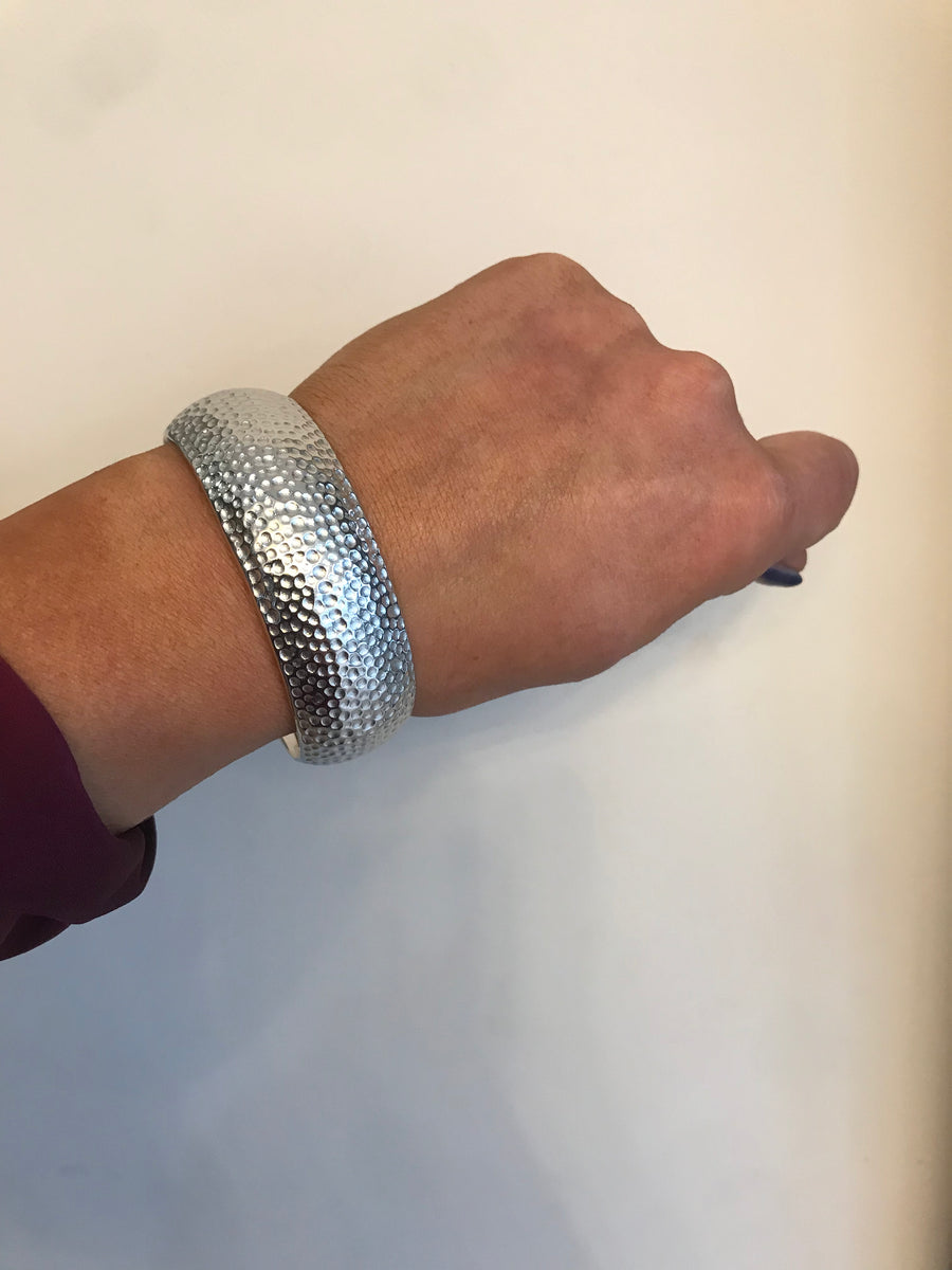Textured Stainless Steel Bangle