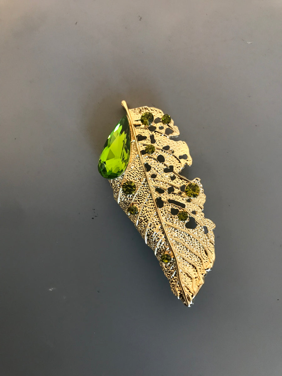Gold Leaf Brooch