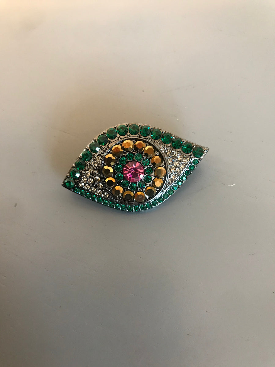 Colourful Evil Eye Brooch
