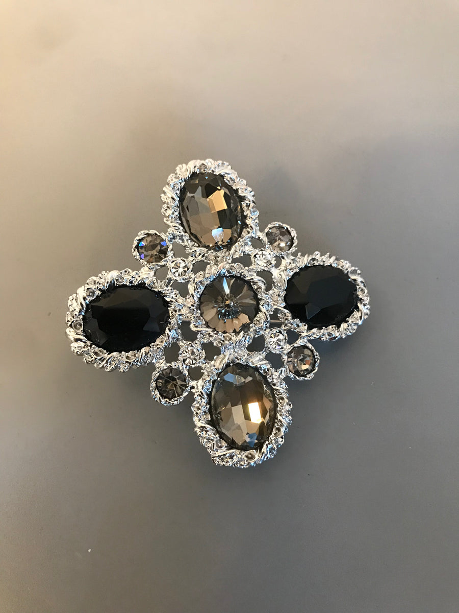 Black Gemstone Brooch