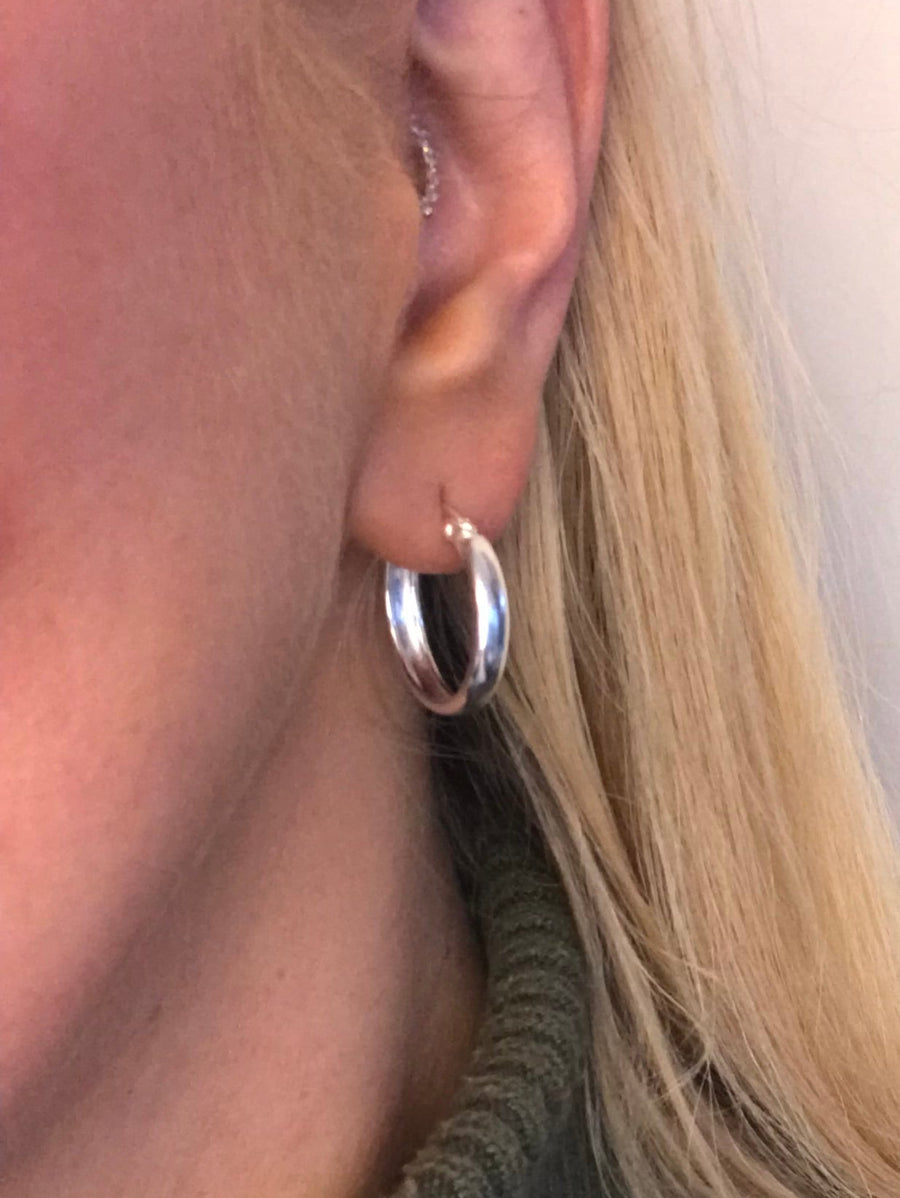 Sterling Silver Narrow Hoop Earring
