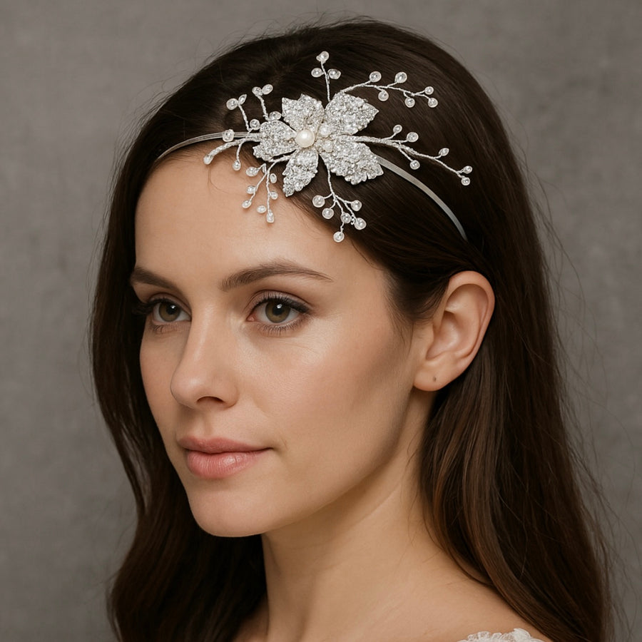 Crystal star flower hairband
