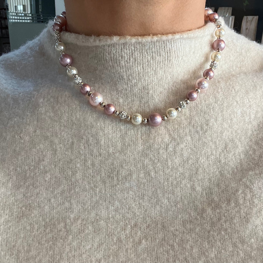 Alison pink mix necklace
