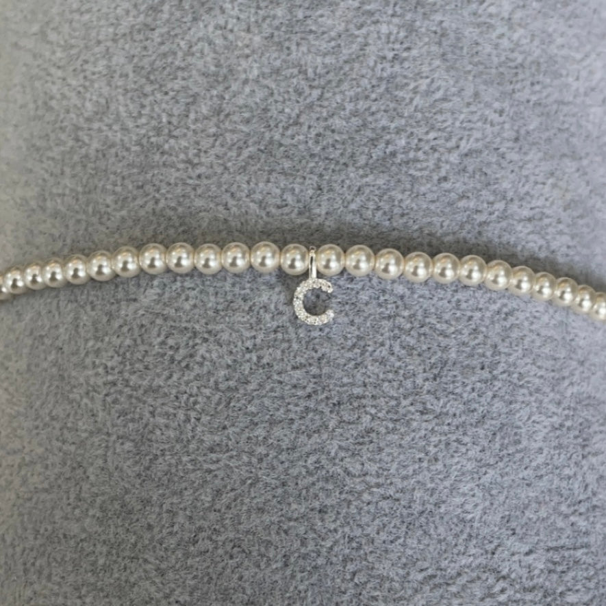 Pearl Initial Charm Bracelet