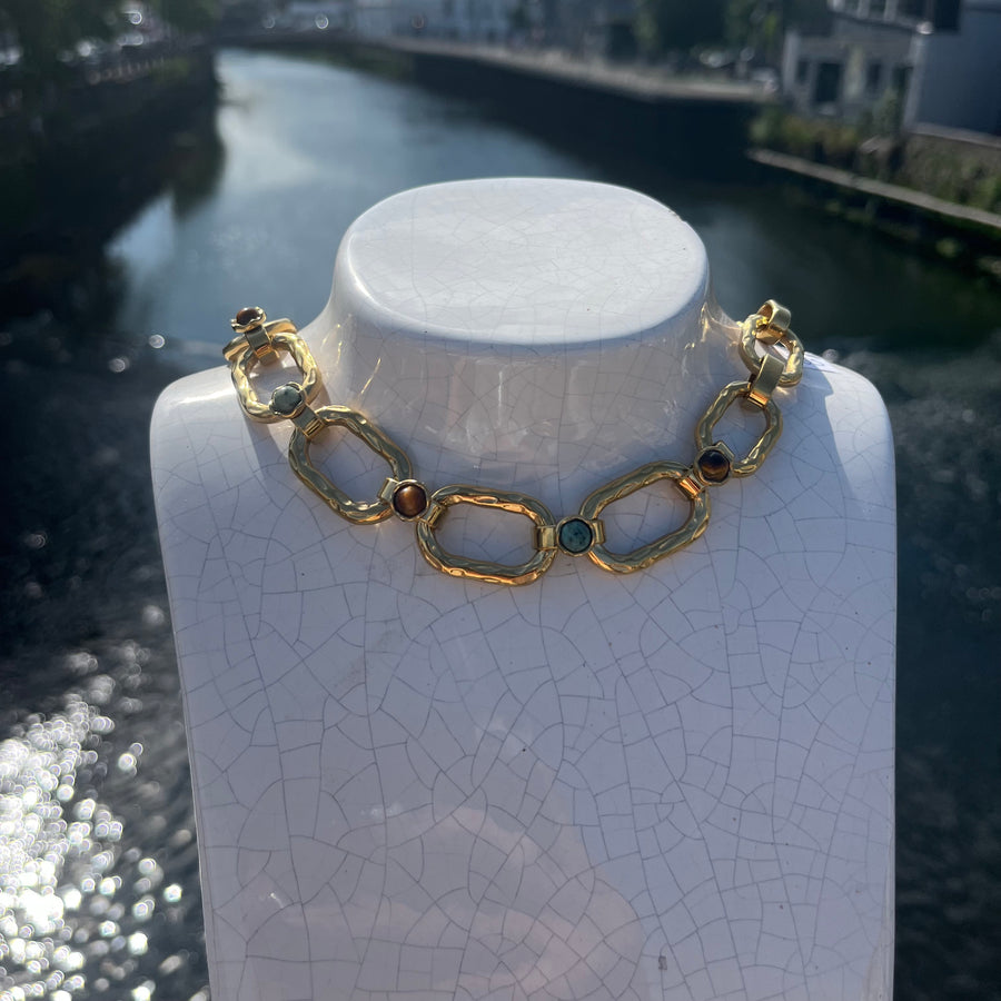 Chunky Gold jewelled necklace