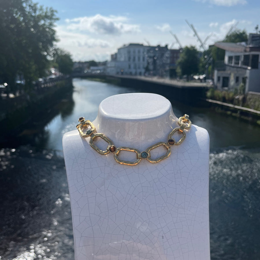 Chunky Gold jewelled necklace