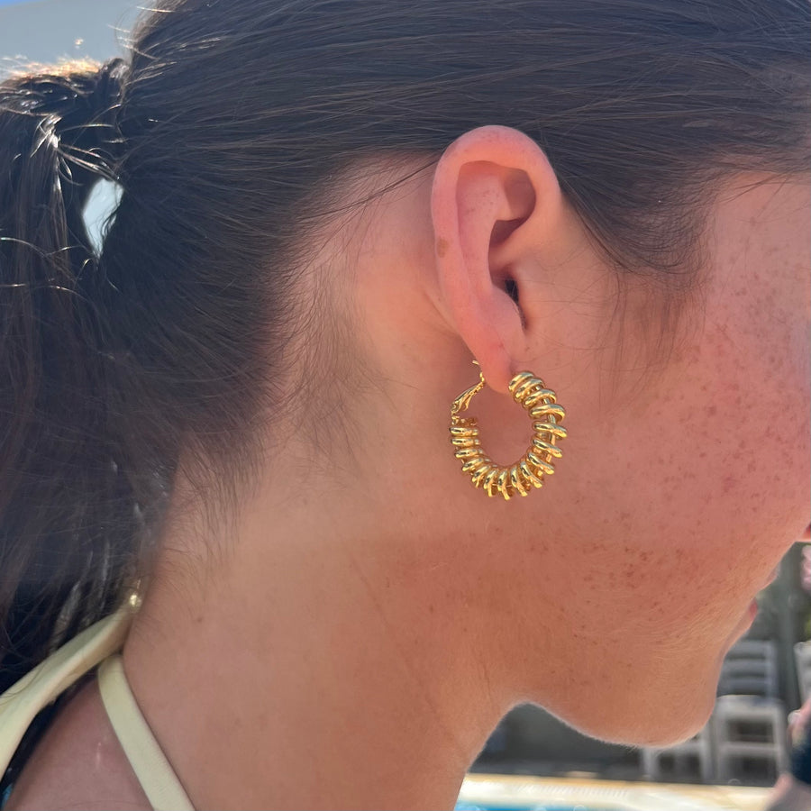Chain Gold Hoop Earrings