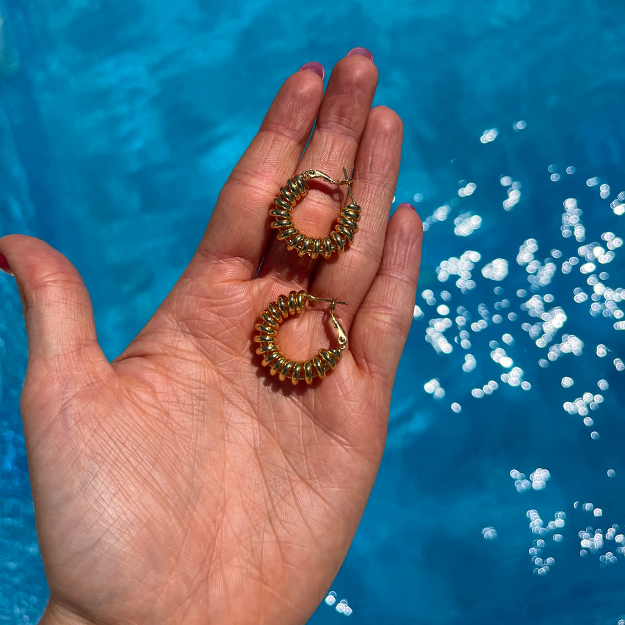 Chain Gold Hoop Earrings
