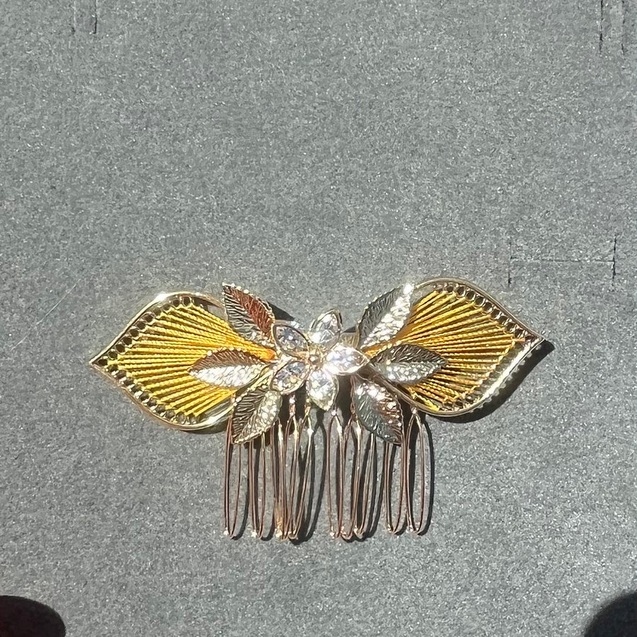 Bespoke Fan and Leaf Hair Comb