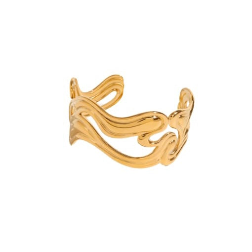 Irregular Gold Bangle