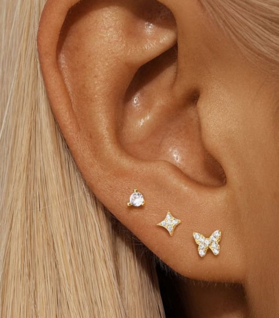 Butterfly stud set