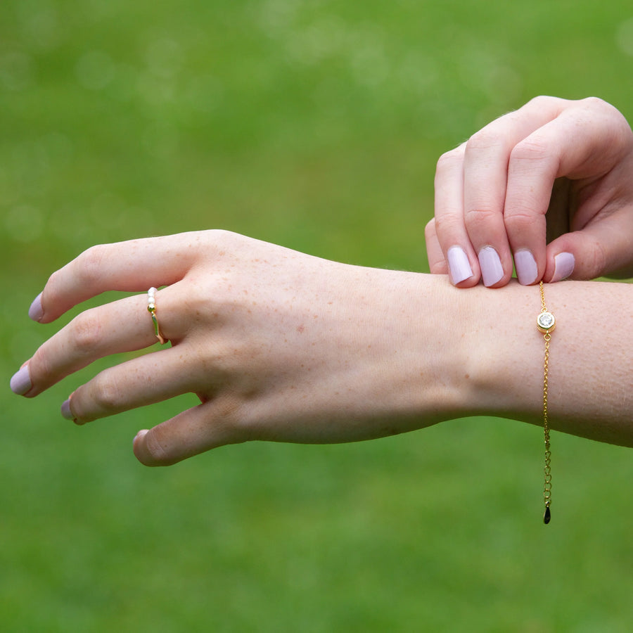 Gold Cubic Zirconia Bracelet
