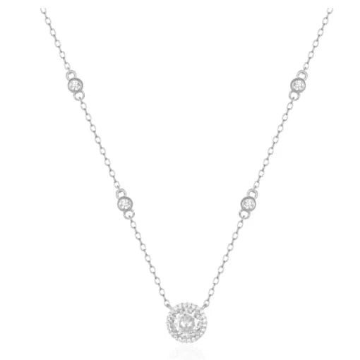 Silver Iris Necklace