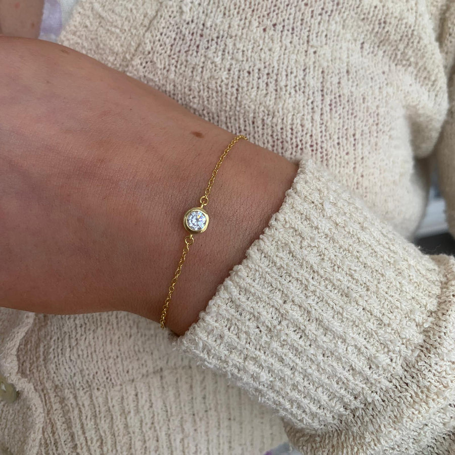 Gold Cubic Zirconia Bracelet