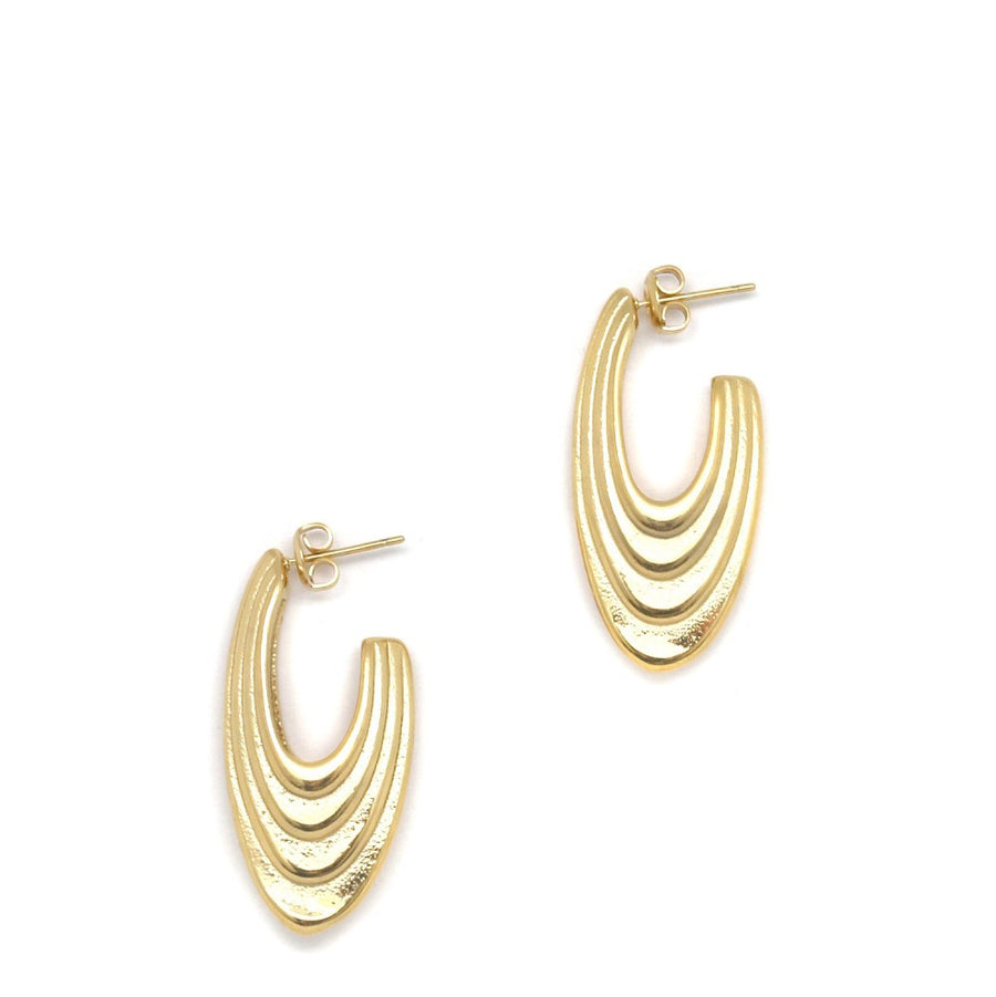 Gold Spike Hoops