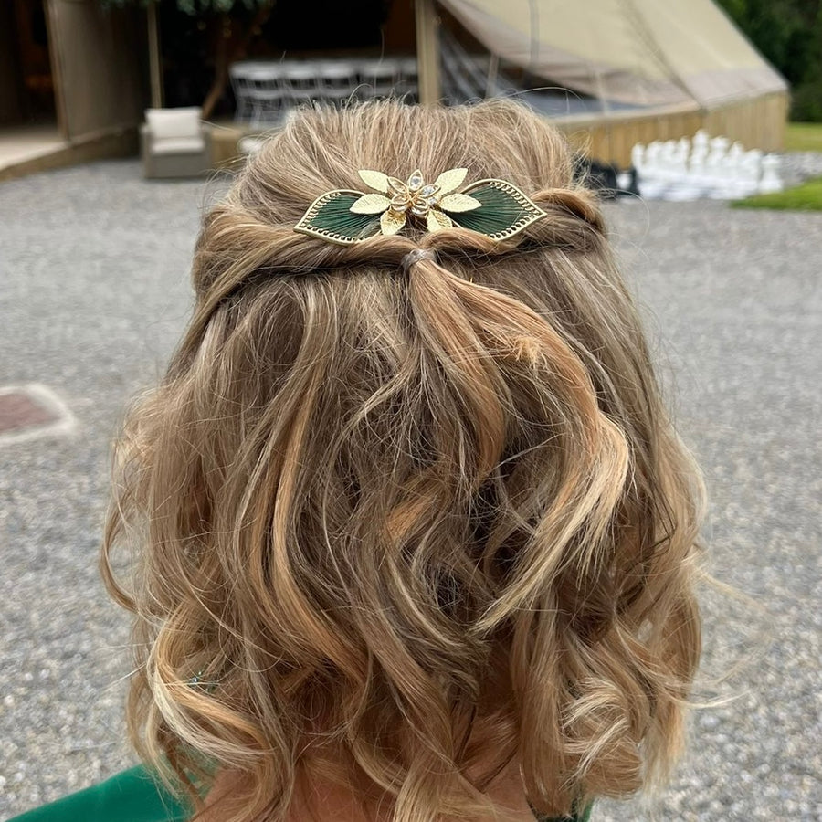 Bespoke Fan and Leaf Hair Comb