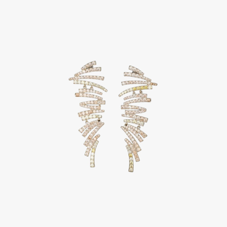 Arc Deco Gold Sparkle Earrings