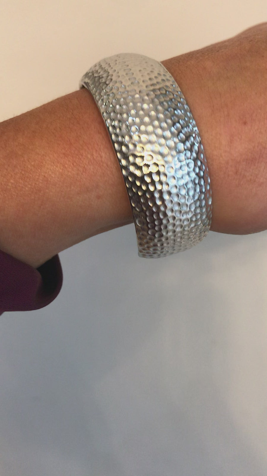 Textured Stainless Steel Bangle