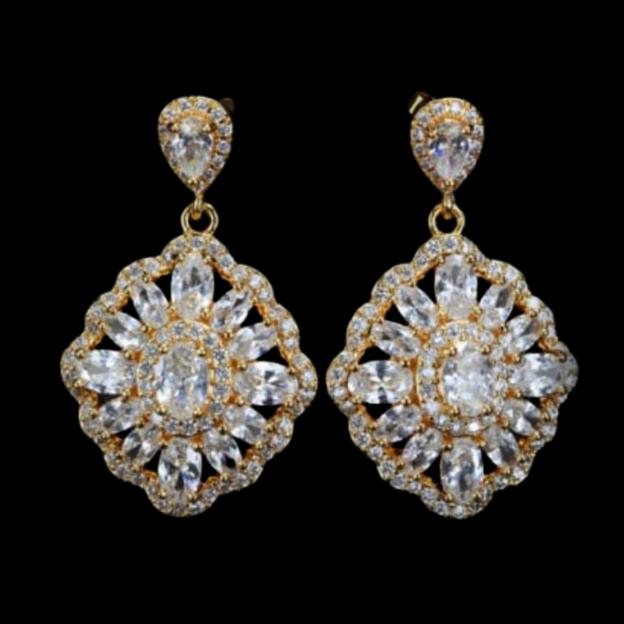 Margo gold & crystal earring