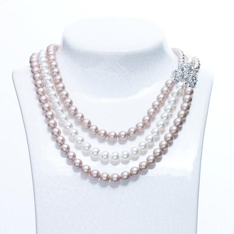 Cliona Triple Almond Mix necklace