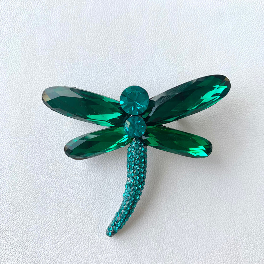 Forest Green Dragonfly Brooch