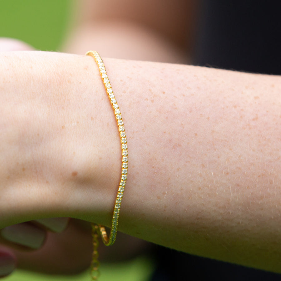 Gold Plated Cubic Zirconia Bracelet