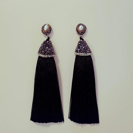 Black Tassel Earrings
