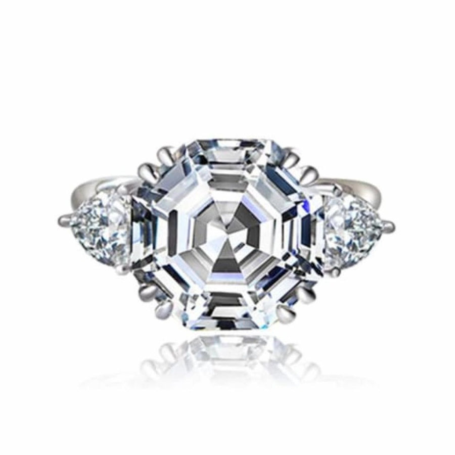 Clear Crystal High Carbon Diamond Ring