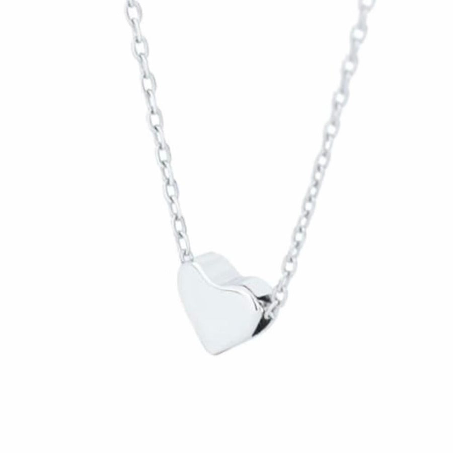 Sterling silver 6mm heart necklace
