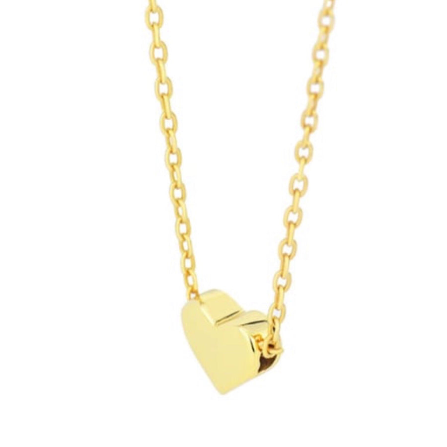 Gold plated sterling silver 6mm heart necklace